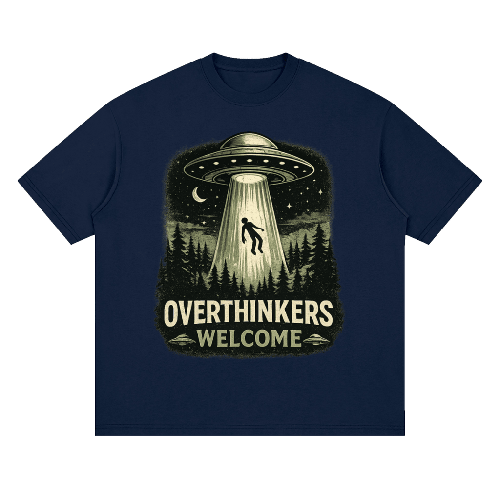 Overthinkers Welcome Streetwear Loose Drop Shoulder T-Shirt - Shirt Habit