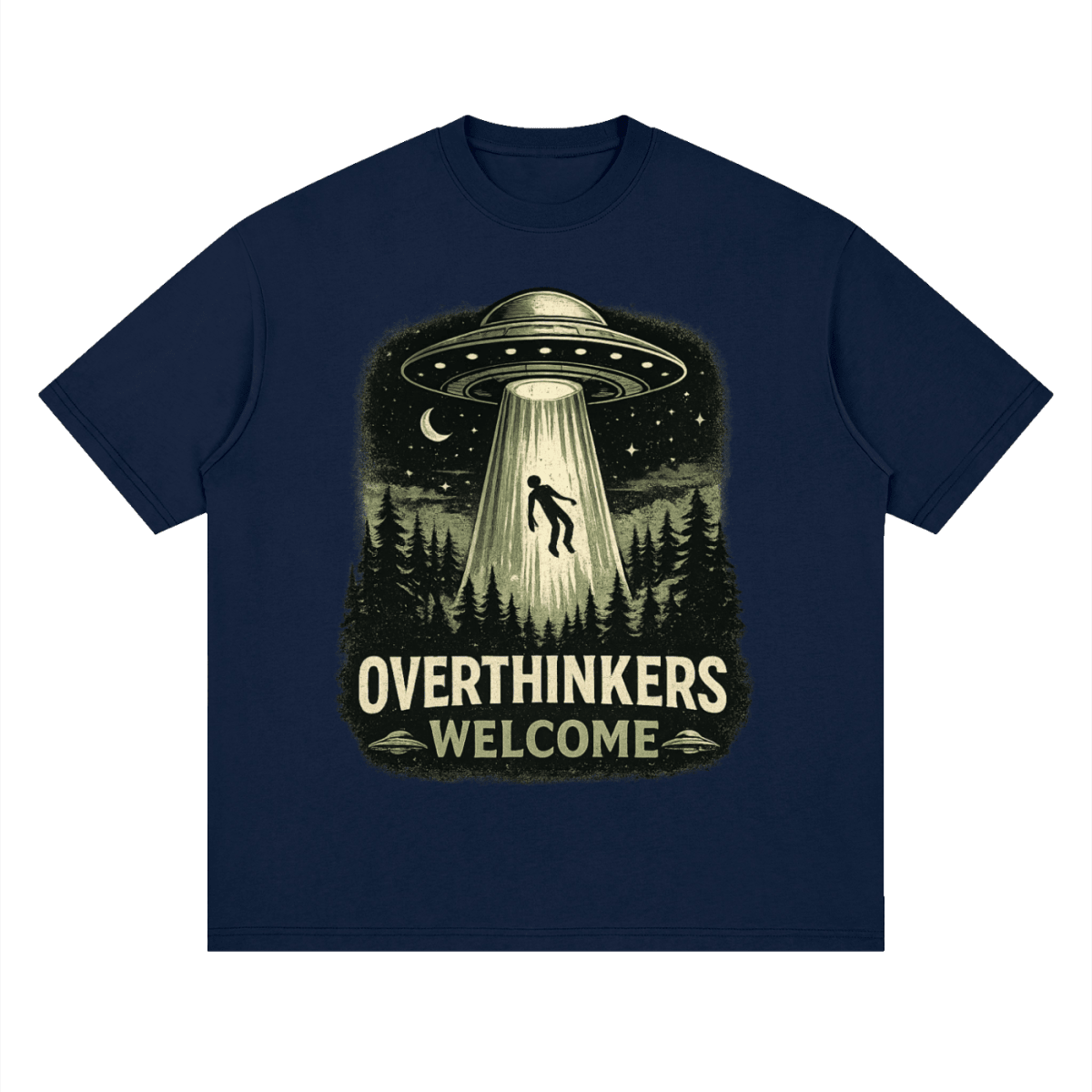 Overthinkers Welcome Streetwear Loose Drop Shoulder T-Shirt - Shirt Habit