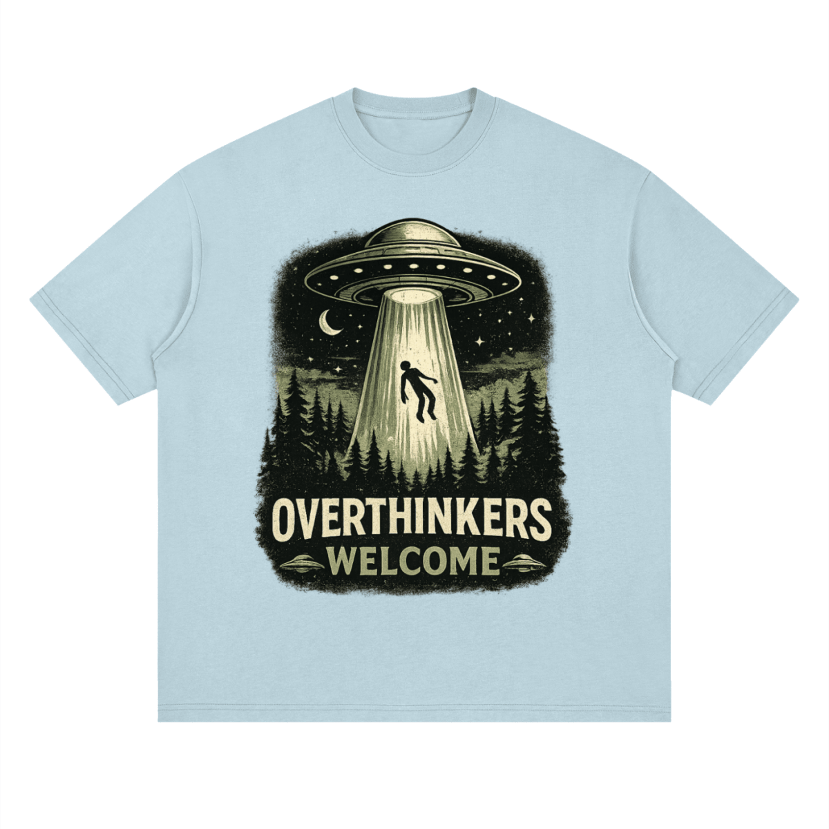 Overthinkers Welcome Streetwear Loose Drop Shoulder T-Shirt - Shirt Habit