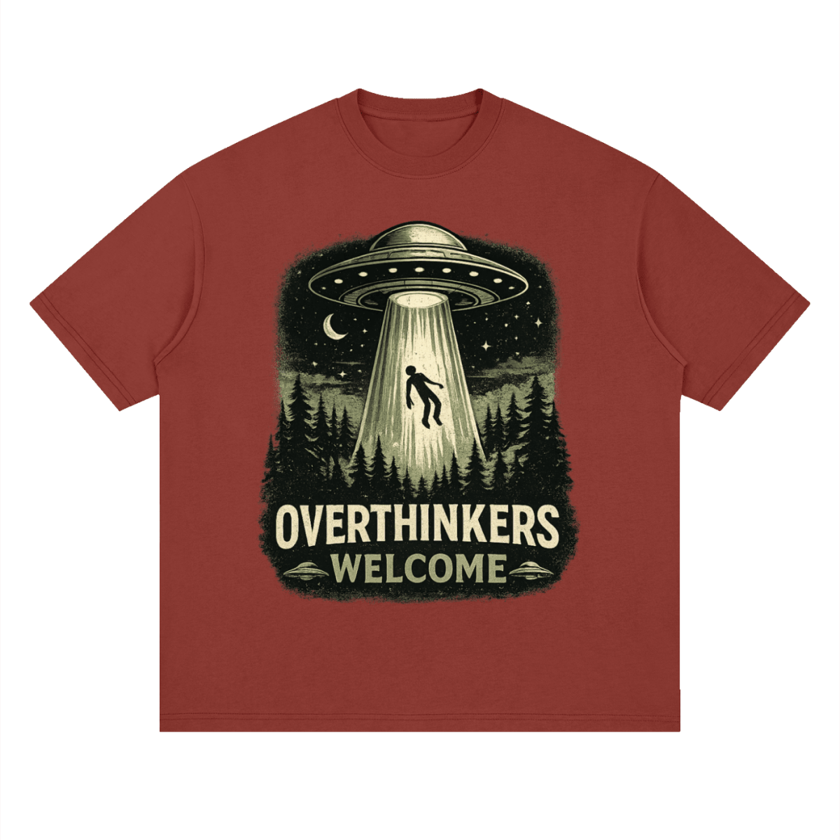 Overthinkers Welcome Streetwear Loose Drop Shoulder T-Shirt - Shirt Habit