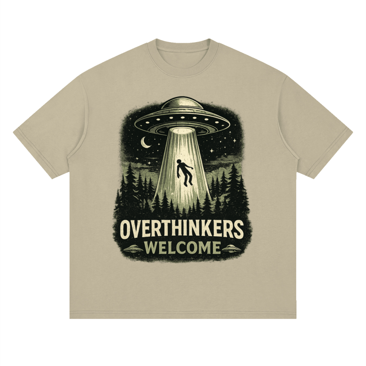 Overthinkers Welcome Streetwear Loose Drop Shoulder T-Shirt - Shirt Habit