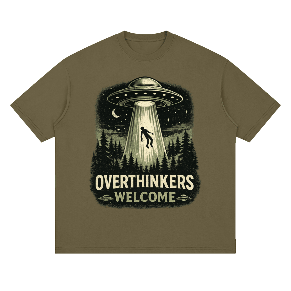 Overthinkers Welcome Streetwear Loose Drop Shoulder T-Shirt - Shirt Habit