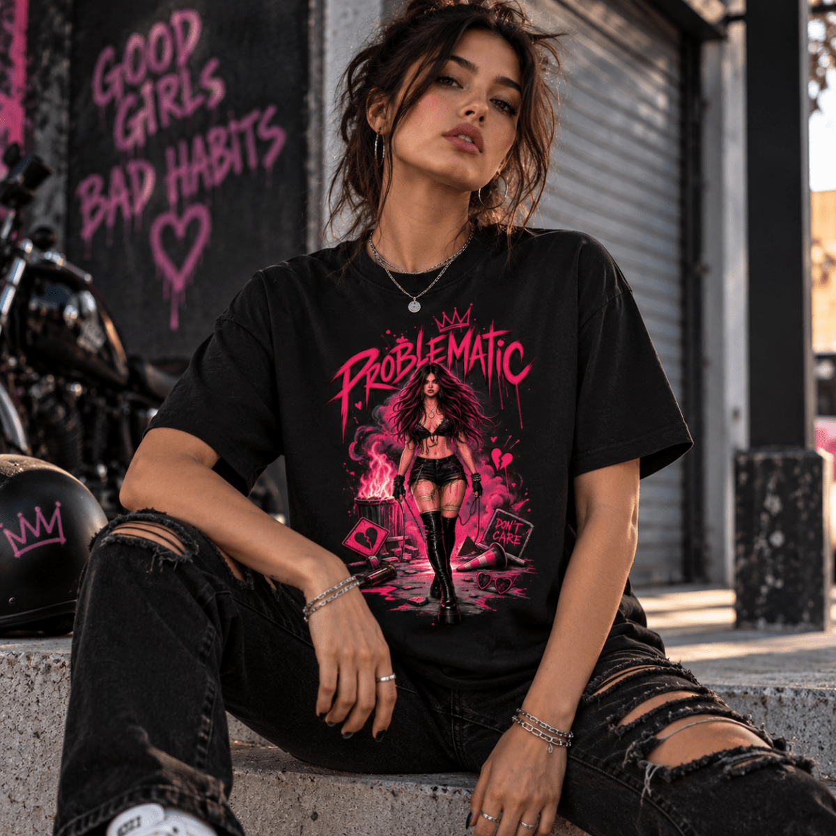 Problematic Baddie Energy Essential Cotton T-Shirt - Shirt Habit