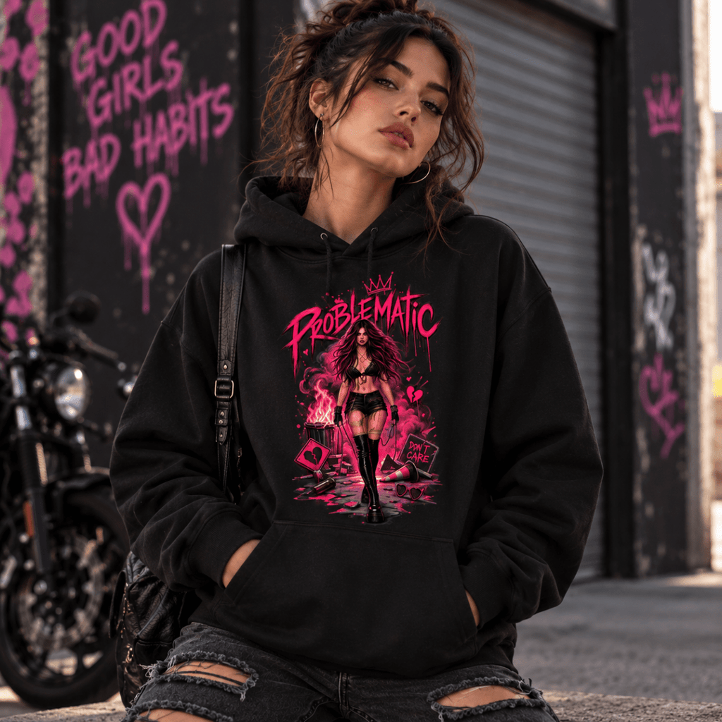 Problematic Baddie Energy Essential Heavyweight Hoodie - Shirt Habit