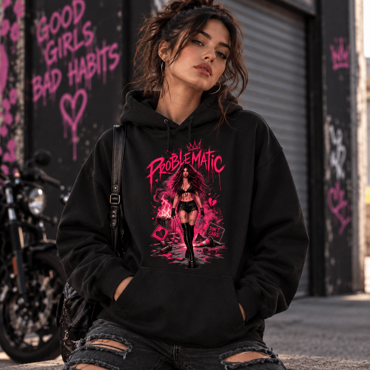 Problematic Baddie Energy Essential Heavyweight Hoodie - Shirt Habit