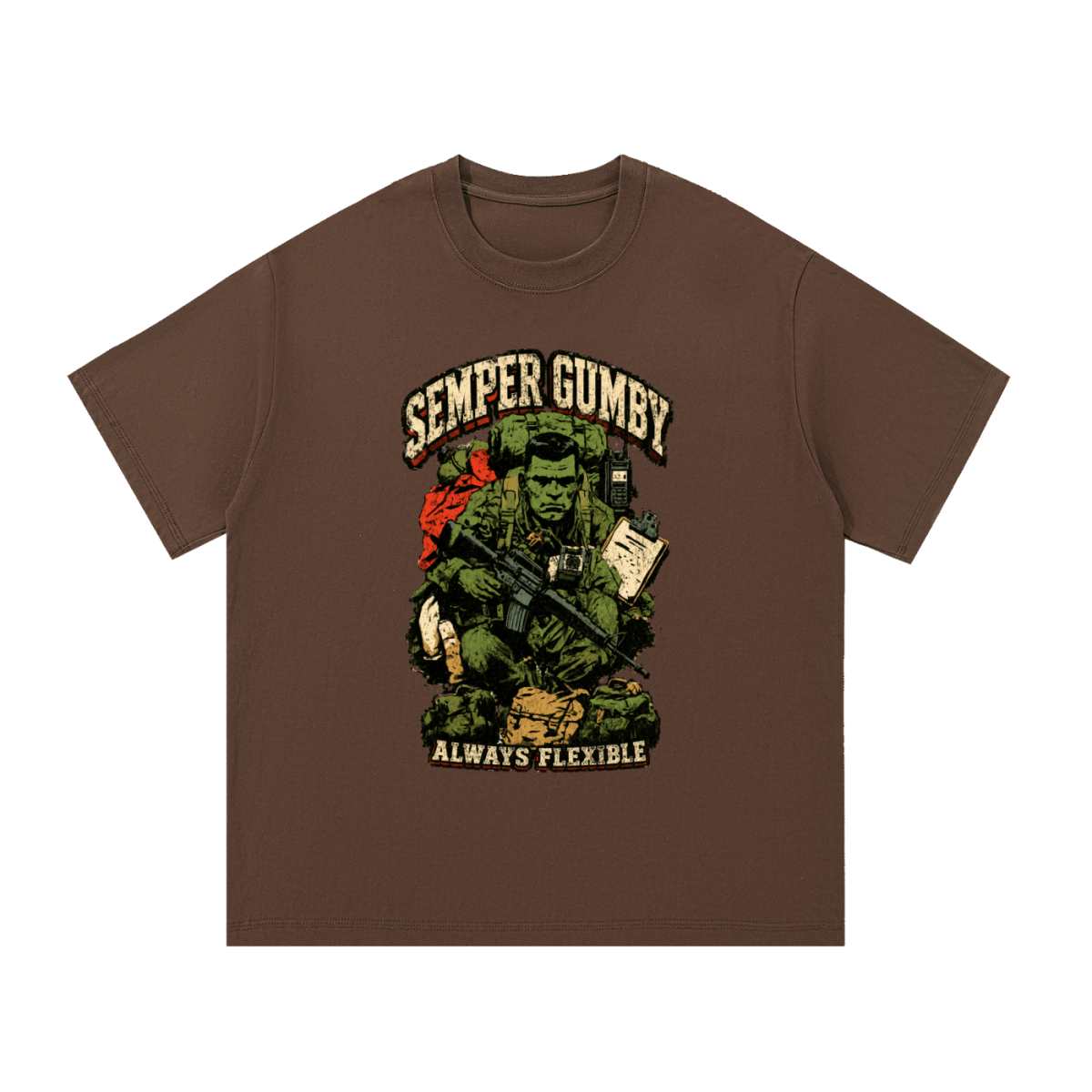 Semper Gumby Always Flexible Marine Corps Humor Essential Cotton T-Shirt - Shirt Habit