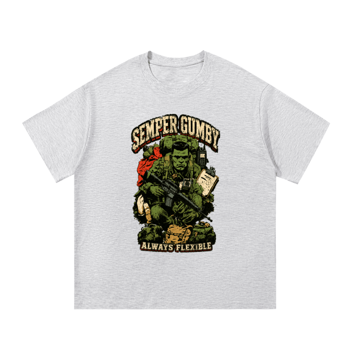 Semper Gumby Always Flexible Marine Corps Humor Essential Cotton T-Shirt - Shirt Habit