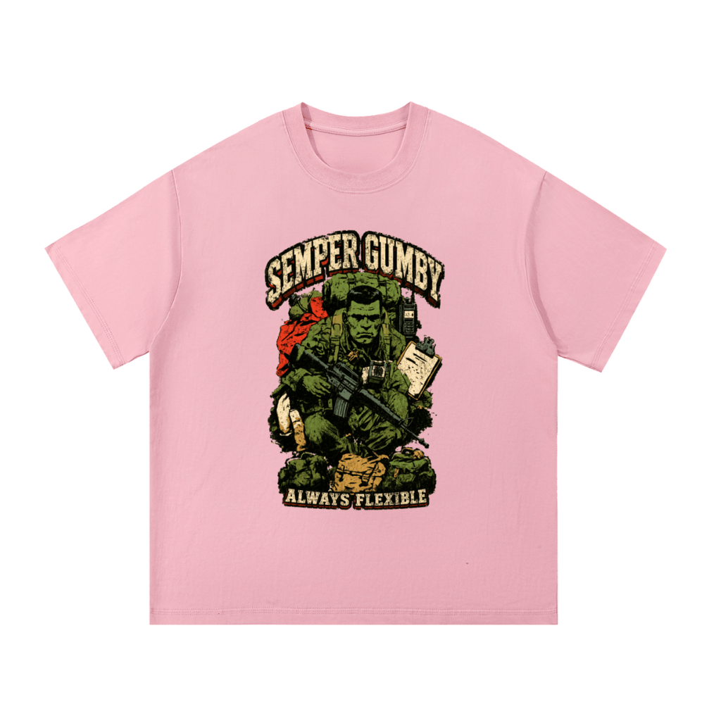 Semper Gumby Always Flexible Marine Corps Humor Essential Cotton T-Shirt - Shirt Habit