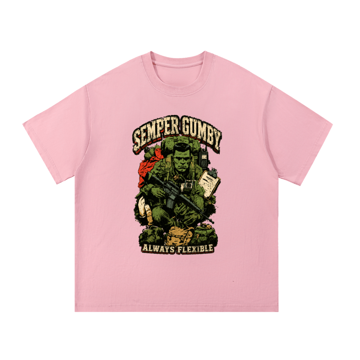 Semper Gumby Always Flexible Marine Corps Humor Essential Cotton T-Shirt - Shirt Habit