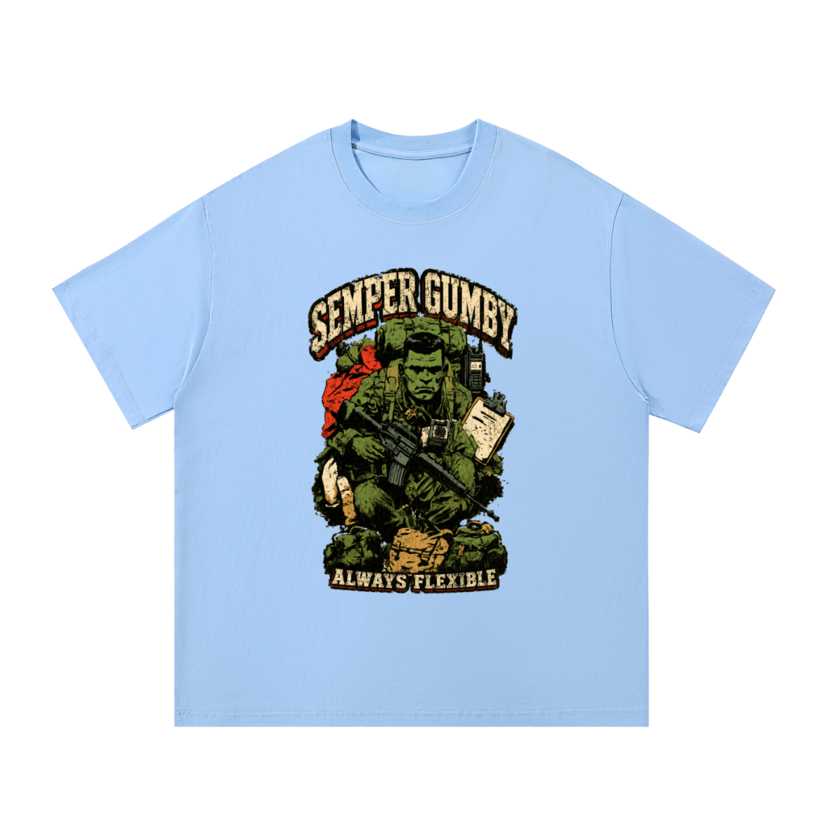 Semper Gumby Always Flexible Marine Corps Humor Essential Cotton T-Shirt - Shirt Habit