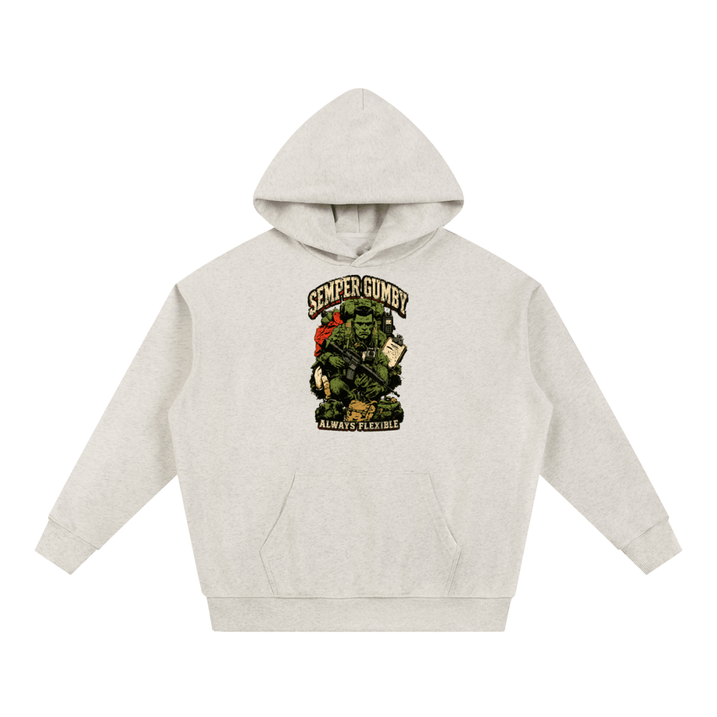 Semper Gumby Always Flexible Marine Corps Humor Essential Heavyweight Hoodie - Shirt Habit
