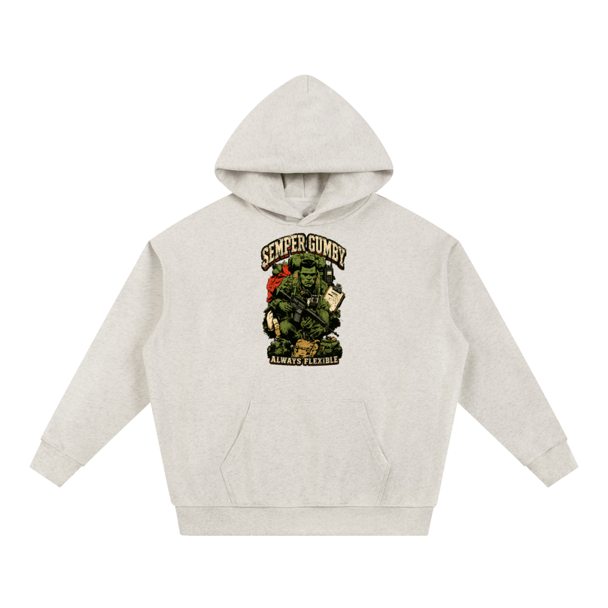 Semper Gumby Always Flexible Marine Corps Humor Essential Heavyweight Hoodie - Shirt Habit