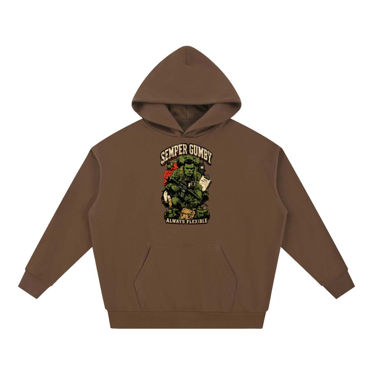 Semper Gumby Always Flexible Marine Corps Humor Essential Heavyweight Hoodie - Shirt Habit