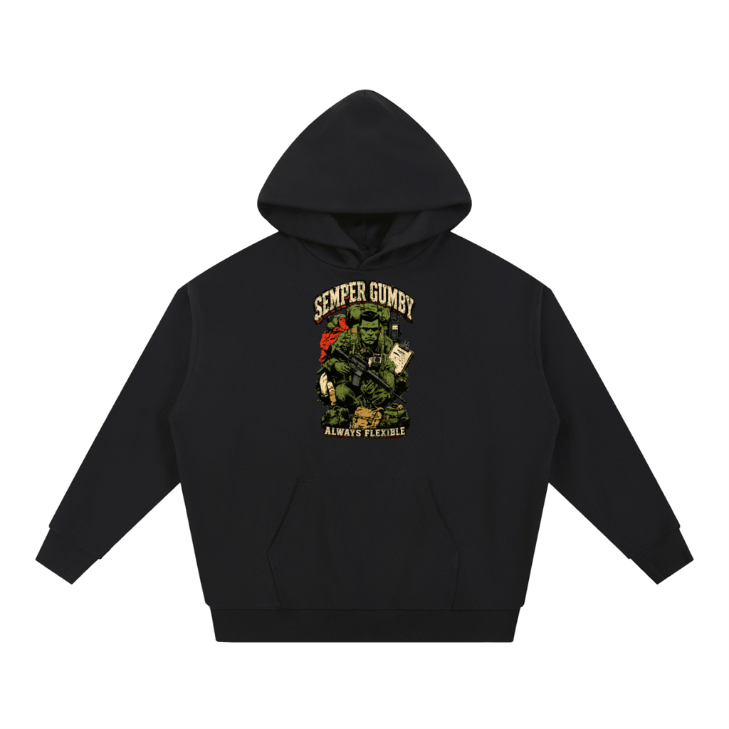 Semper Gumby Always Flexible Marine Corps Humor Essential Heavyweight Hoodie - Shirt Habit
