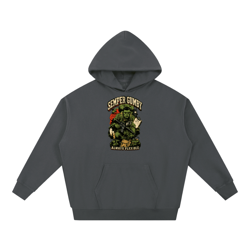 Semper Gumby Always Flexible Marine Corps Humor Essential Heavyweight Hoodie - Shirt Habit