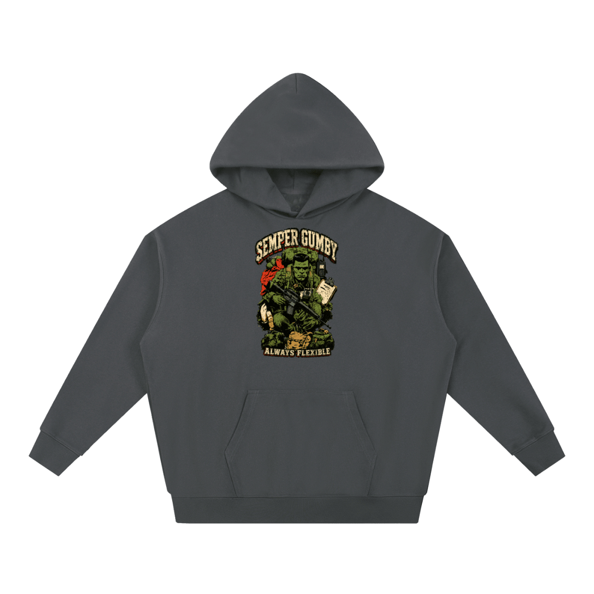 Semper Gumby Always Flexible Marine Corps Humor Essential Heavyweight Hoodie - Shirt Habit