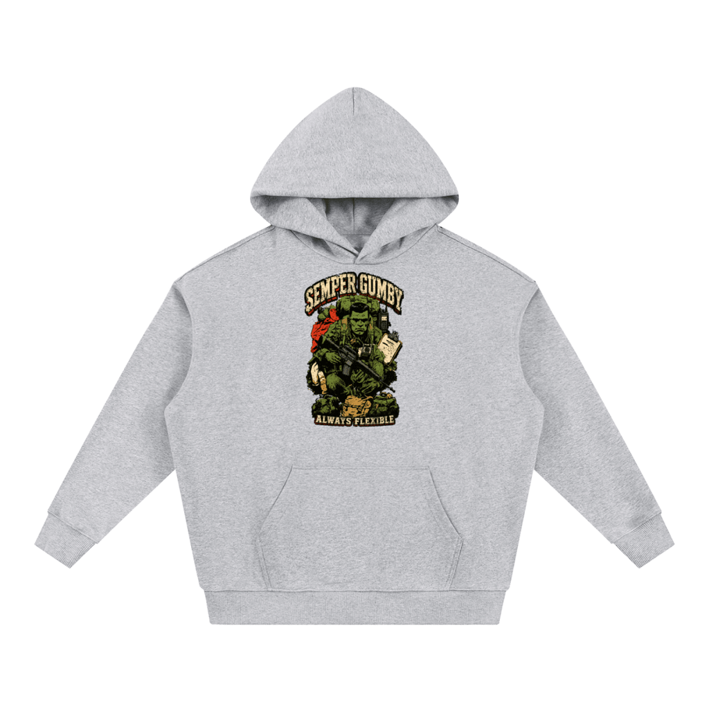 Semper Gumby Always Flexible Marine Corps Humor Essential Heavyweight Hoodie - Shirt Habit