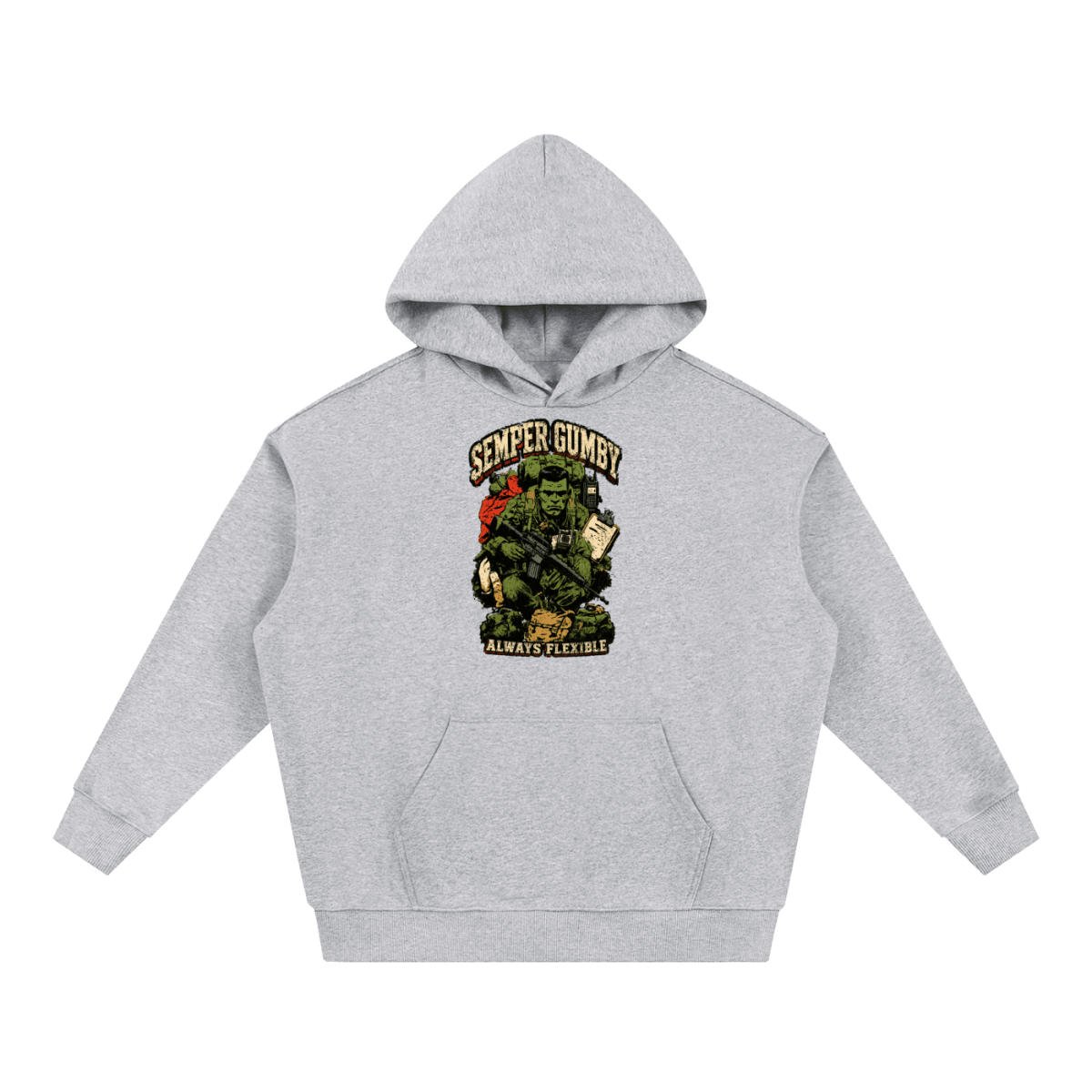 Semper Gumby Always Flexible Marine Corps Humor Essential Heavyweight Hoodie - Shirt Habit