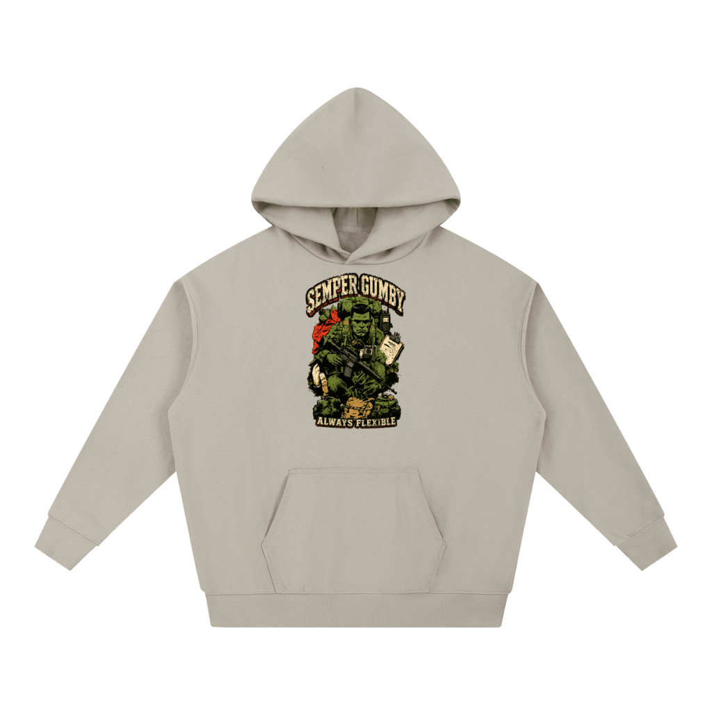 Semper Gumby Always Flexible Marine Corps Humor Essential Heavyweight Hoodie - Shirt Habit