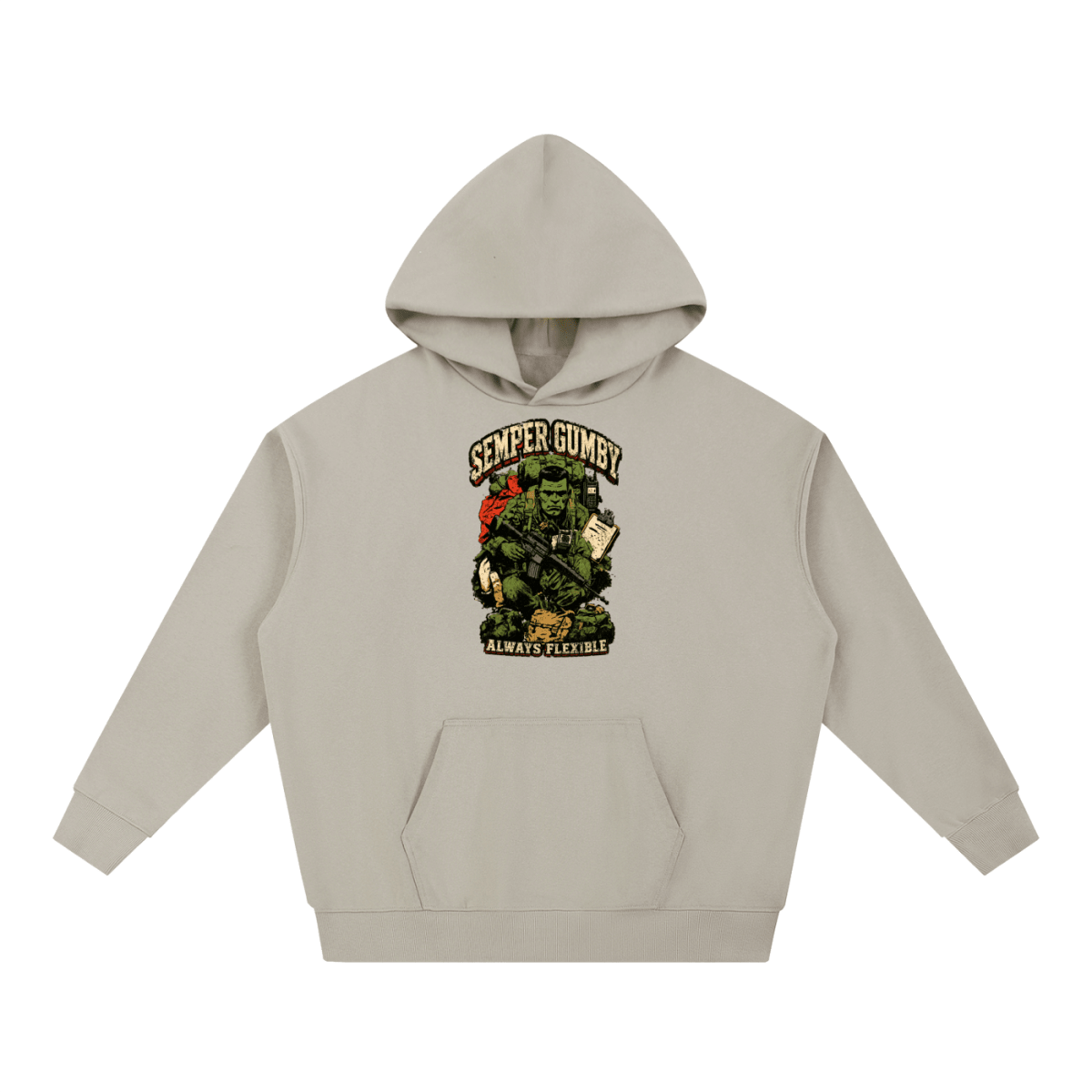Semper Gumby Always Flexible Marine Corps Humor Essential Heavyweight Hoodie - Shirt Habit