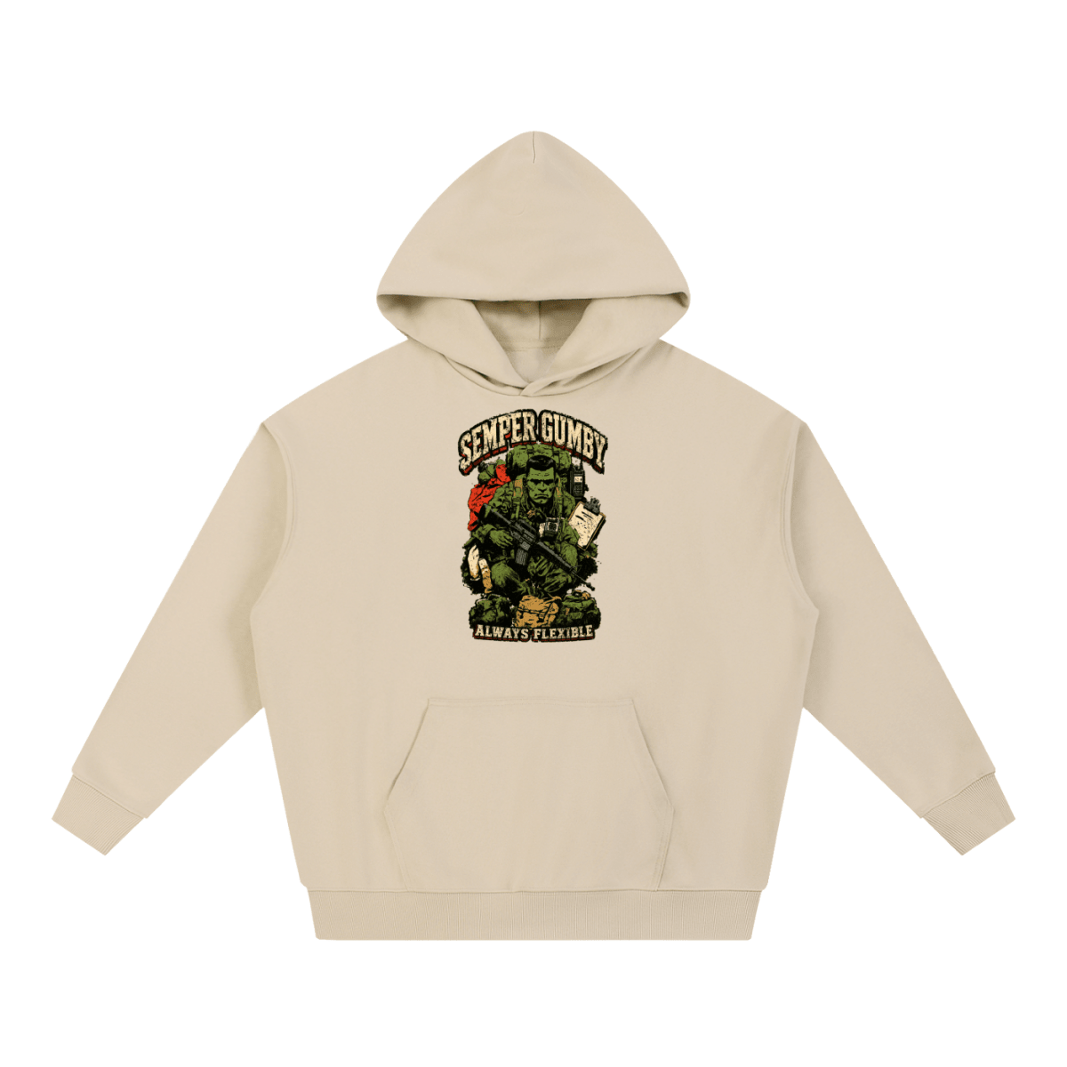 Semper Gumby Always Flexible Marine Corps Humor Essential Heavyweight Hoodie - Shirt Habit