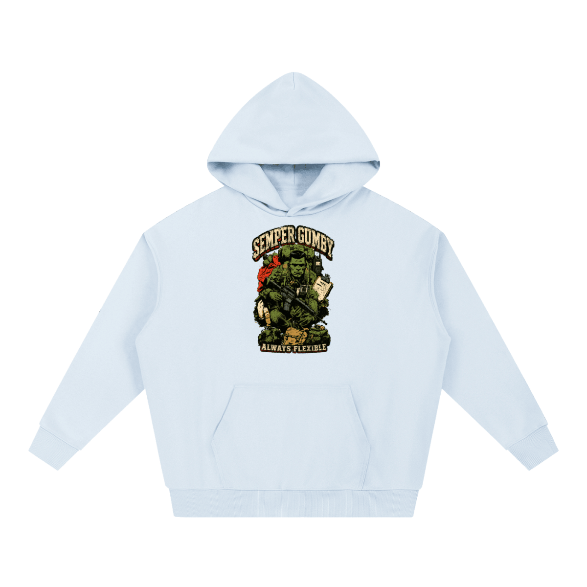 Semper Gumby Always Flexible Marine Corps Humor Essential Heavyweight Hoodie - Shirt Habit