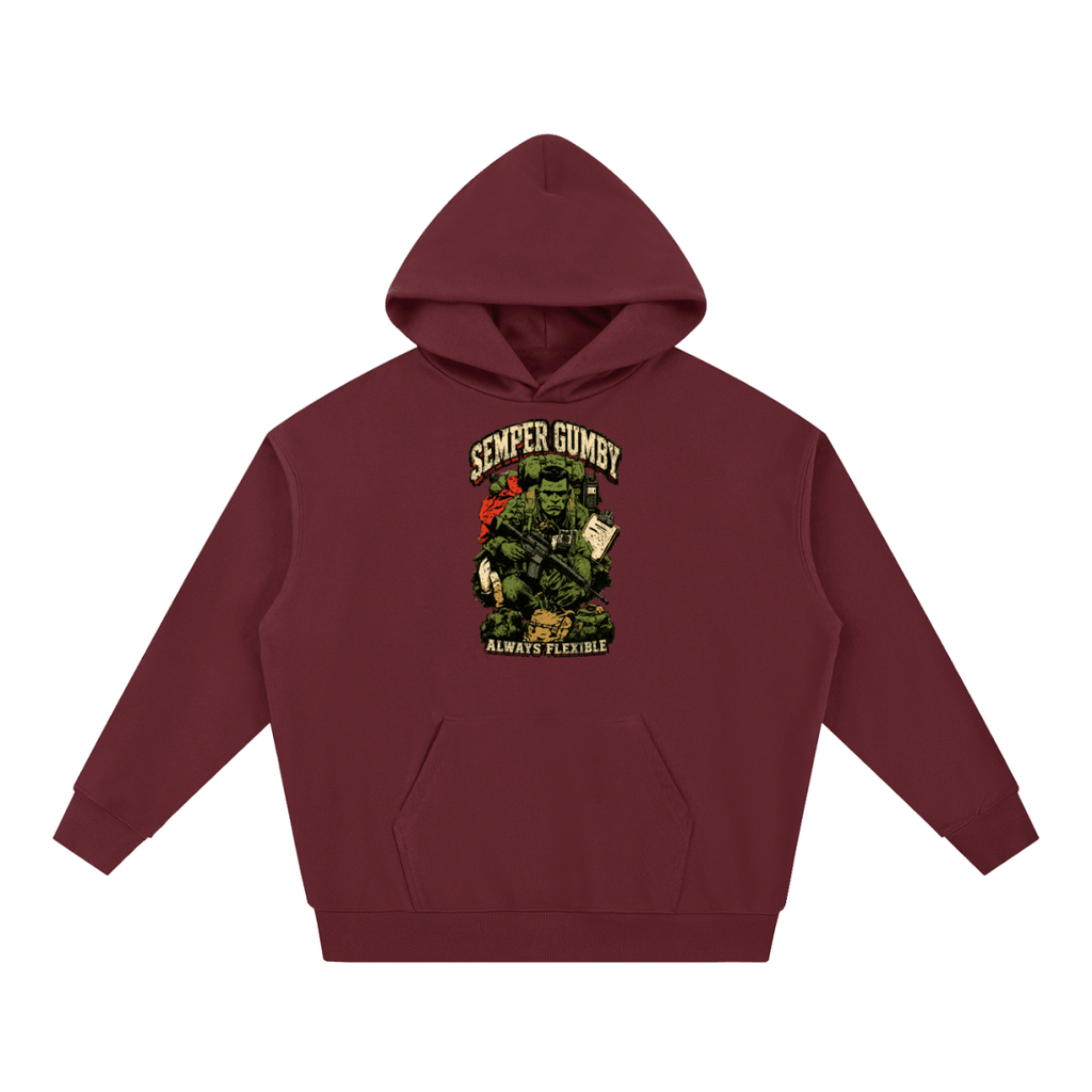Semper Gumby Always Flexible Marine Corps Humor Essential Heavyweight Hoodie - Shirt Habit