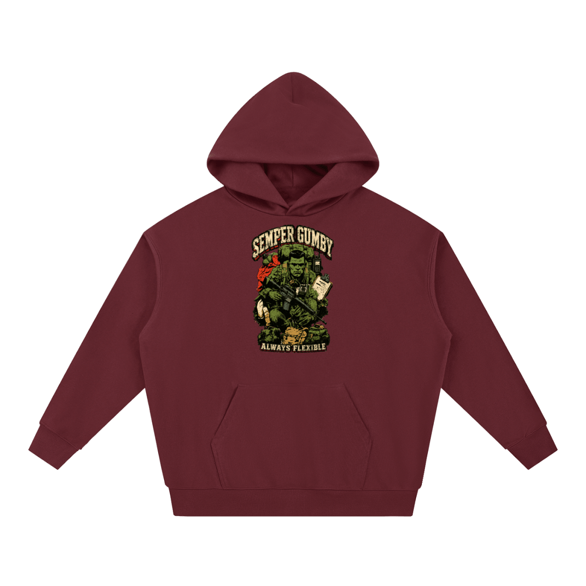 Semper Gumby Always Flexible Marine Corps Humor Essential Heavyweight Hoodie - Shirt Habit