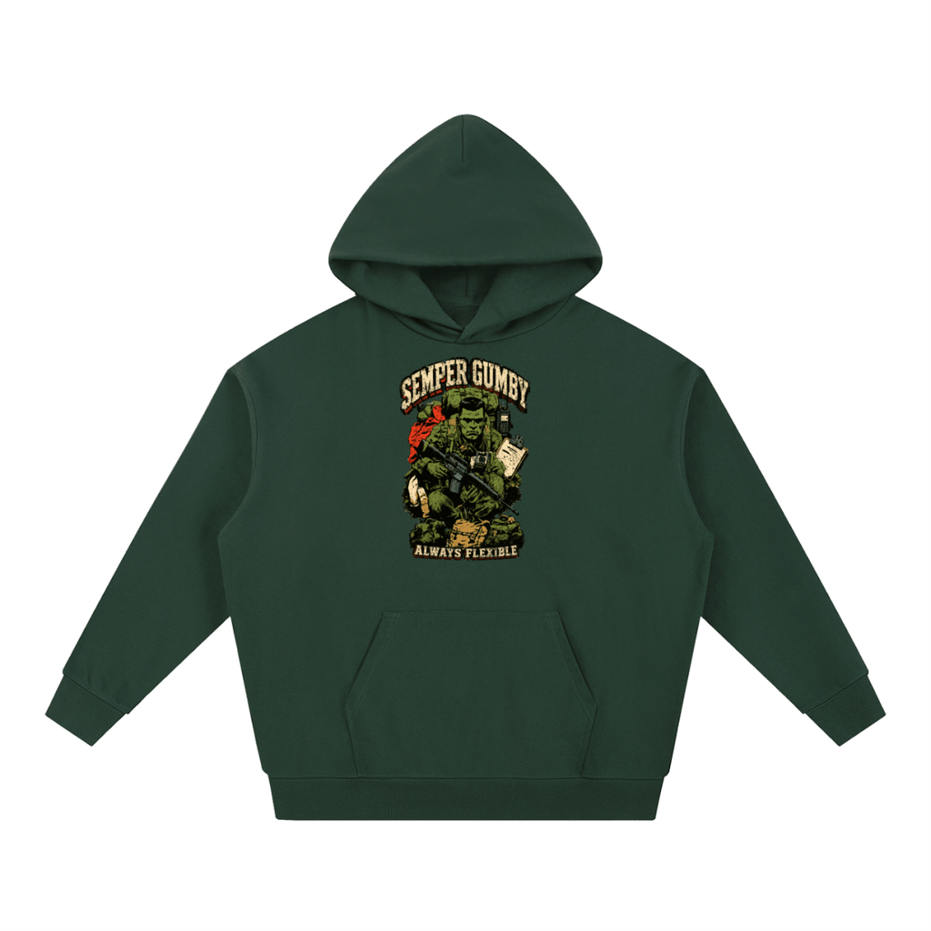 Semper Gumby Always Flexible Marine Corps Humor Essential Heavyweight Hoodie - Shirt Habit