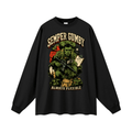 Semper Gumby Always Flexible Marine Corps Humor Oversized Long Sleeve T-Shirt - Shirt Habit