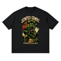 Semper Gumby Always Flexible Marine Corps Humor Streetwear Loose Drop Shoulder T-Shirt - Shirt Habit