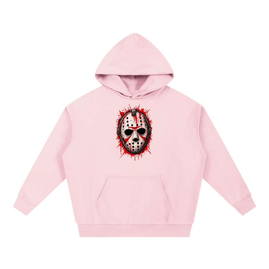 Splattered Hockey Mask Horror Essential Heavyweight Hoodie - Shirt Habit