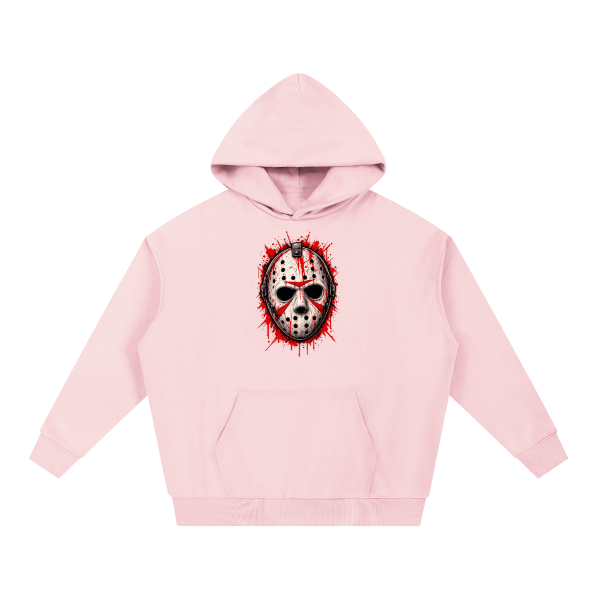 Splattered Hockey Mask Horror Essential Heavyweight Hoodie - Shirt Habit
