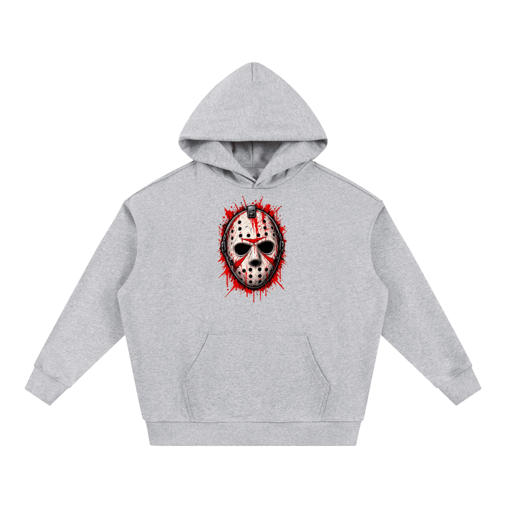 Splattered Hockey Mask Horror Essential Heavyweight Hoodie - Shirt Habit
