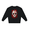 Splattered Hockey Mask Horror Loose Crewneck Sweatshirt - Shirt Habit