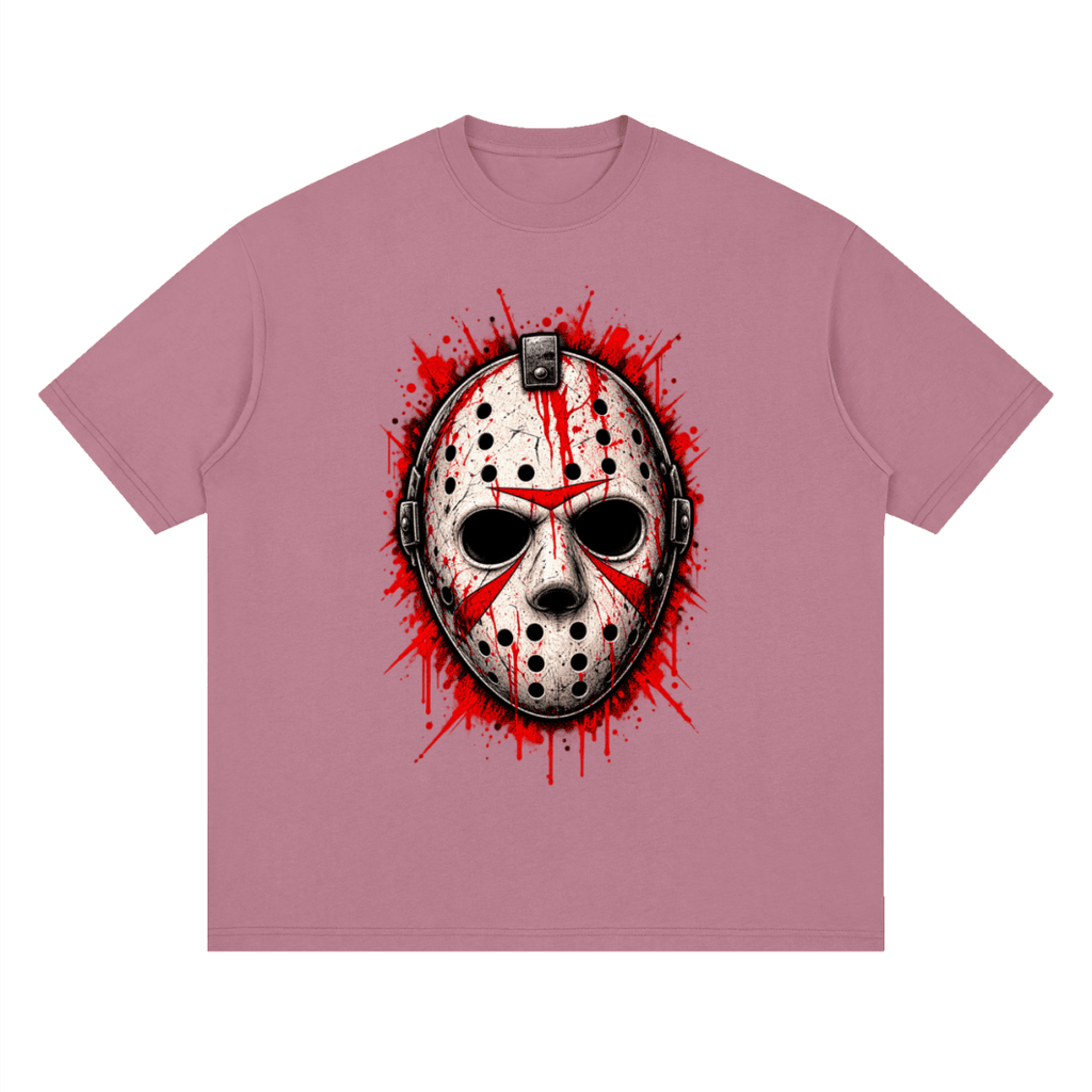 Splattered Hockey Mask Horror Streetwear T-Shirt - Shirt Habit