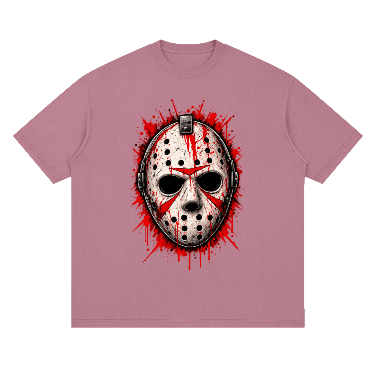 Splattered Hockey Mask Horror Streetwear T-Shirt - Shirt Habit