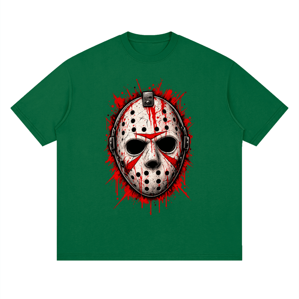 Splattered Hockey Mask Horror Streetwear T-Shirt - Shirt Habit