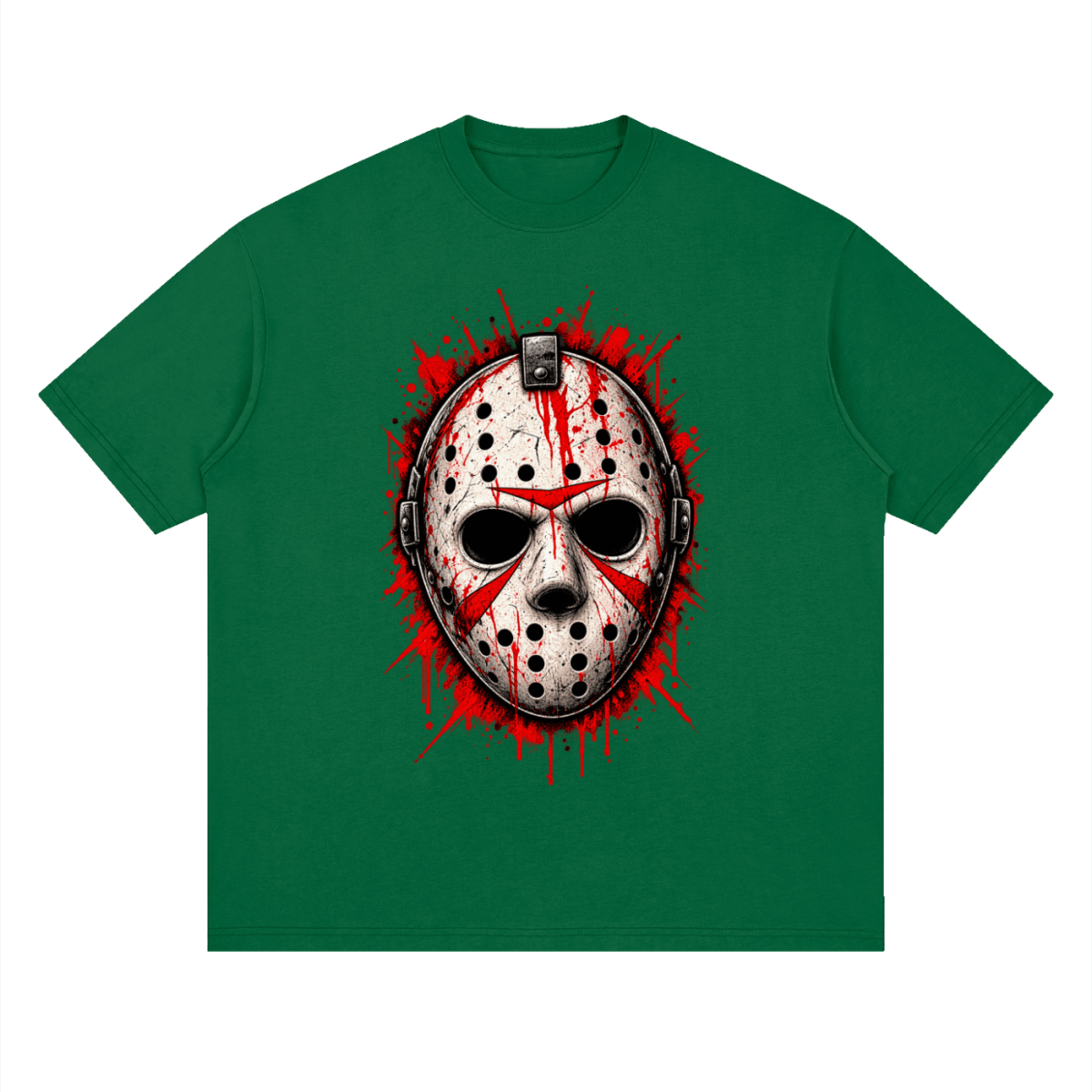 Splattered Hockey Mask Horror Streetwear T-Shirt - Shirt Habit