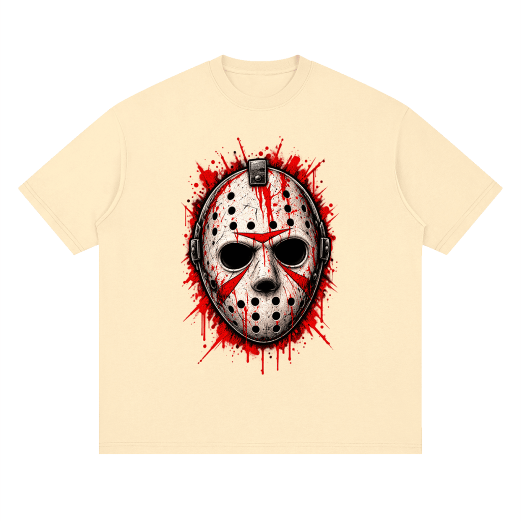 Splattered Hockey Mask Horror Streetwear T-Shirt - Shirt Habit