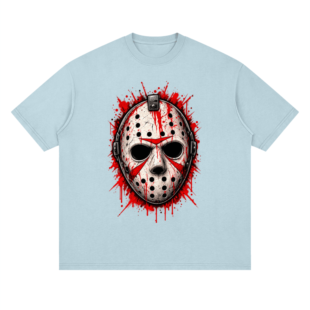 Splattered Hockey Mask Horror Streetwear T-Shirt - Shirt Habit