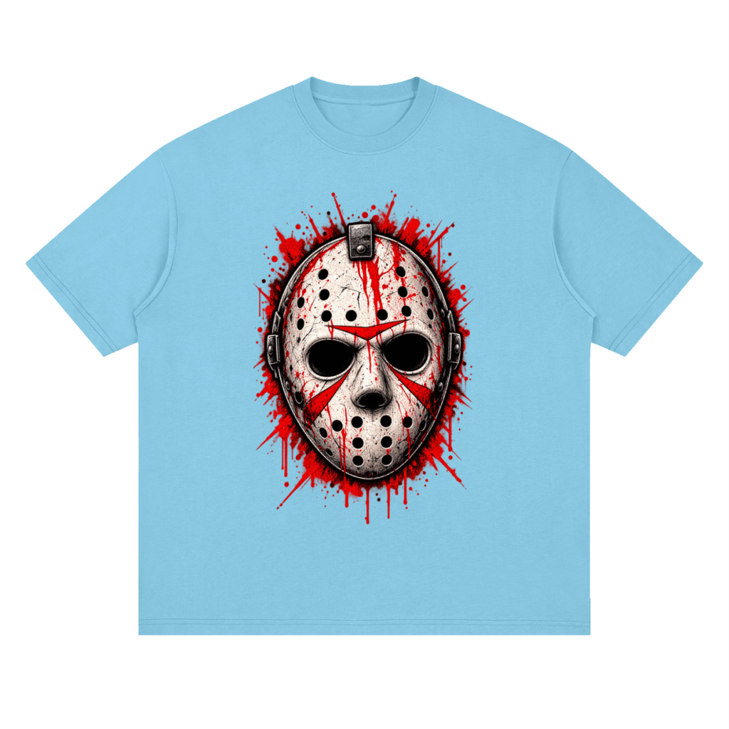 Splattered Hockey Mask Horror Streetwear T-Shirt - Shirt Habit