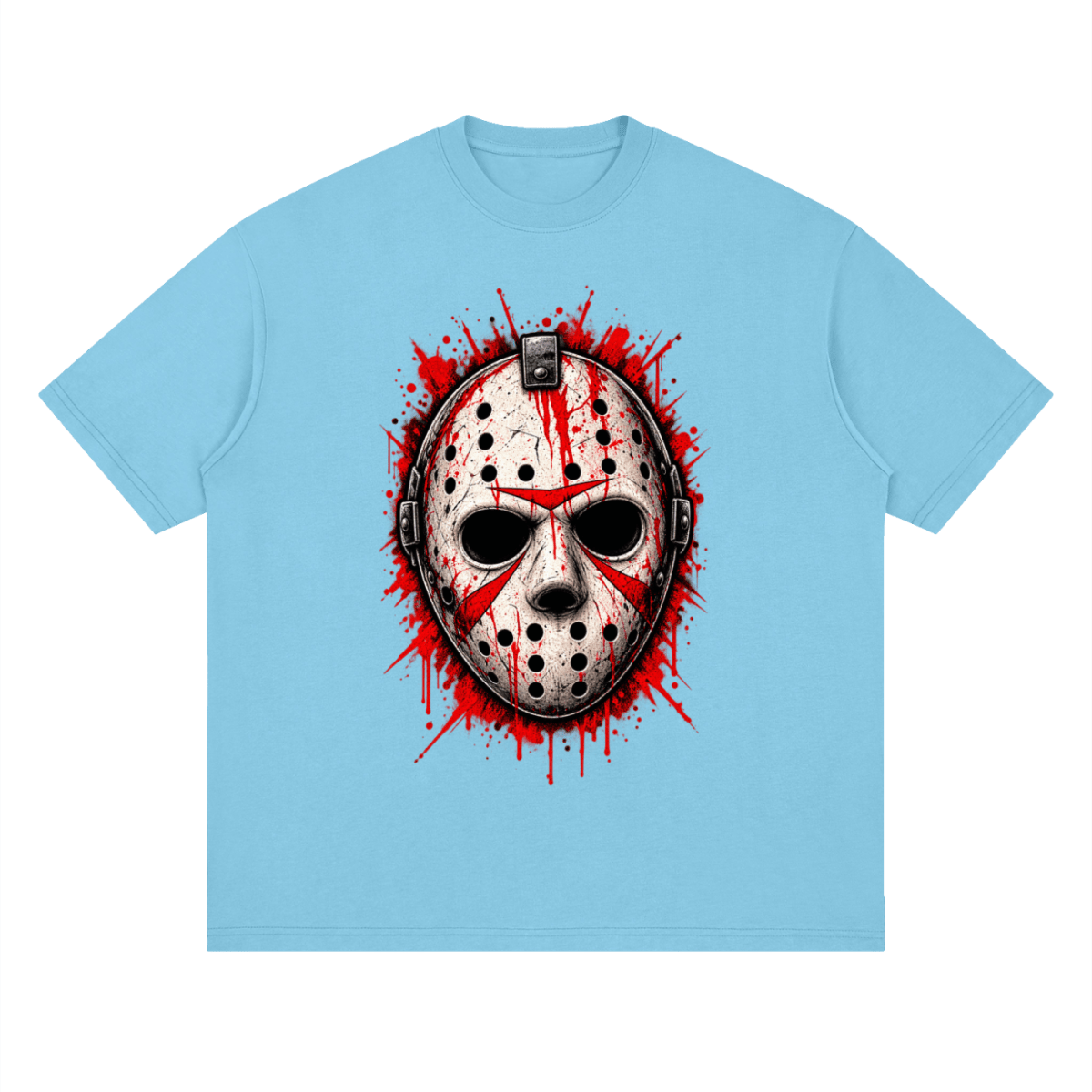 Splattered Hockey Mask Horror Streetwear T-Shirt - Shirt Habit