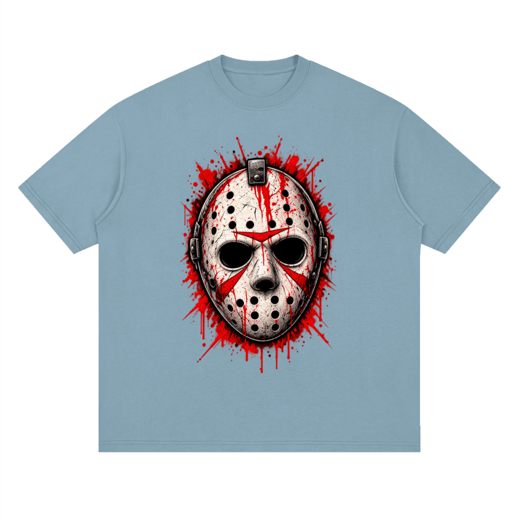 Splattered Hockey Mask Horror Streetwear T-Shirt - Shirt Habit