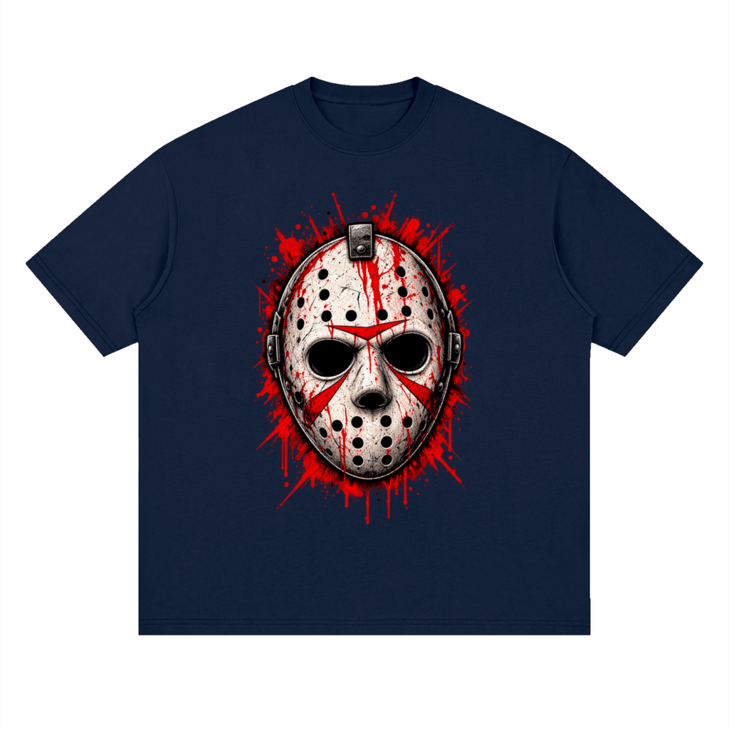 Splattered Hockey Mask Horror Streetwear T-Shirt - Shirt Habit