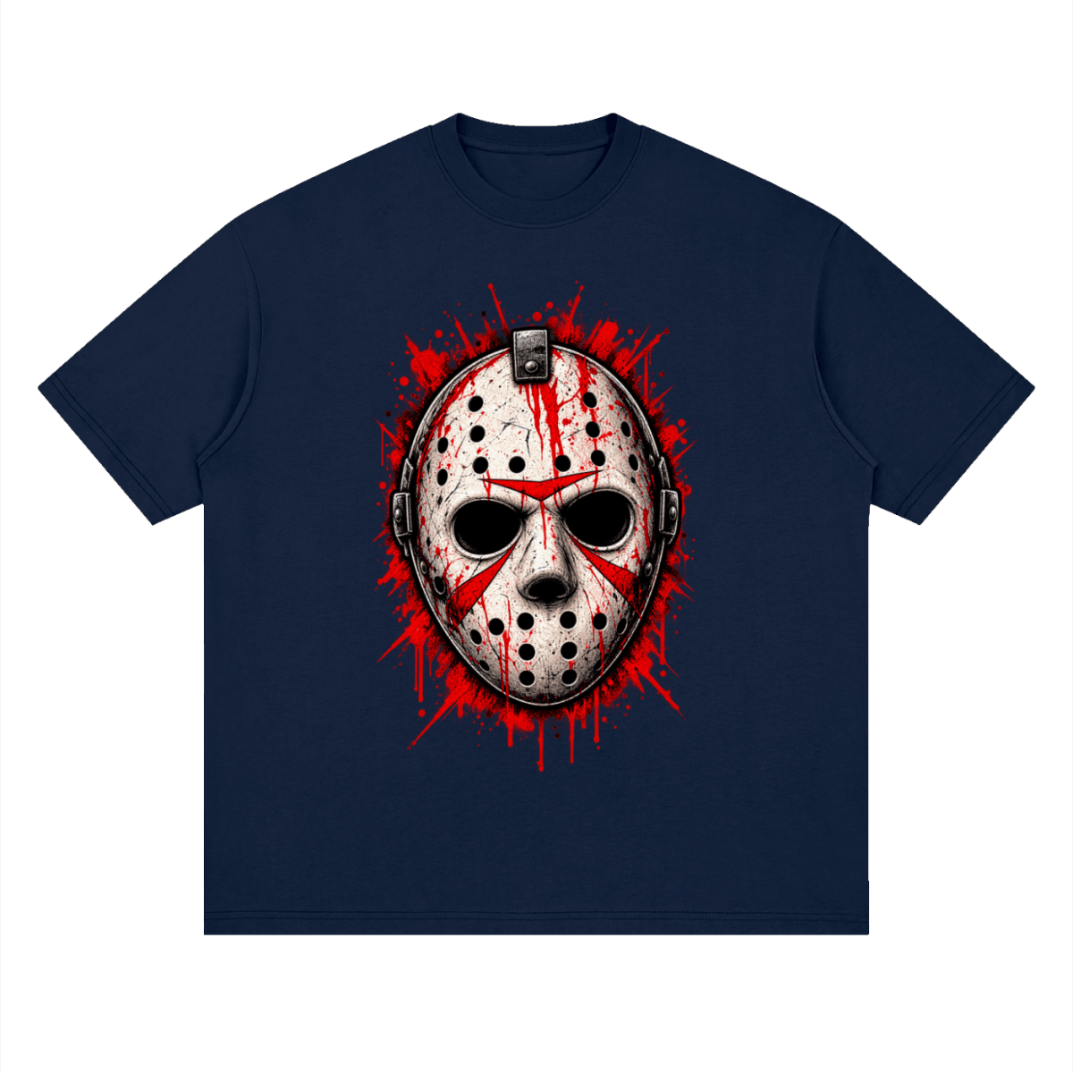 Splattered Hockey Mask Horror Streetwear T-Shirt - Shirt Habit