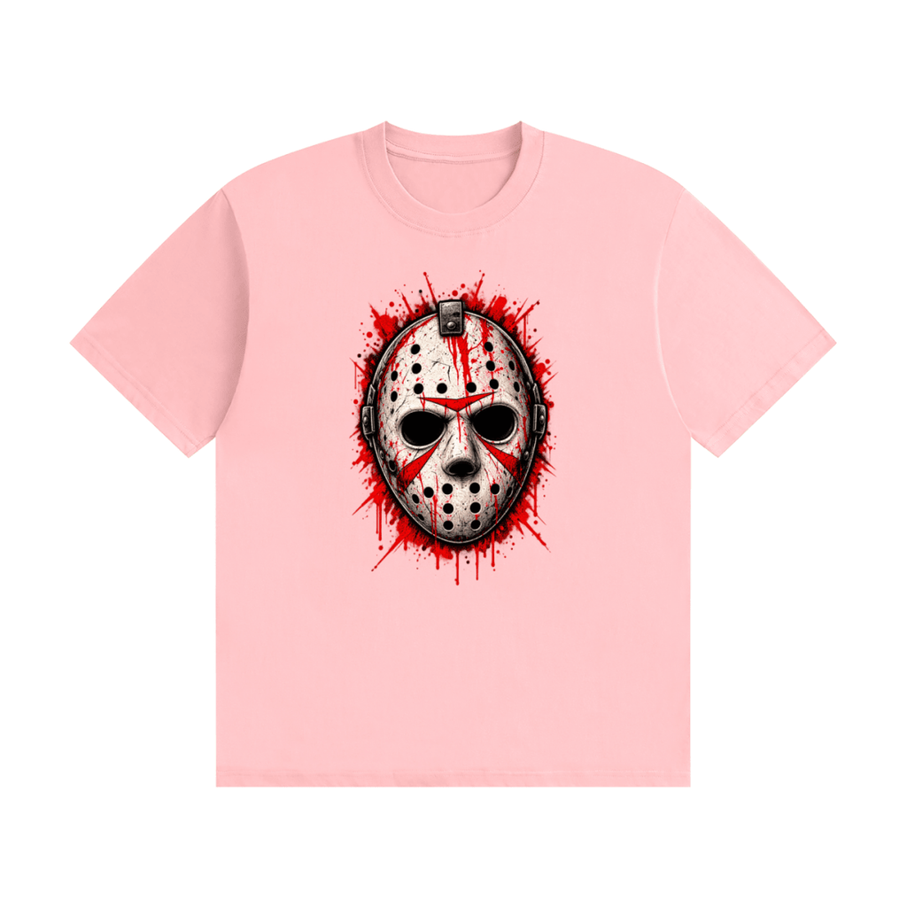 Splattered Hockey Mask Horror Unisex Seamless Cotton T-Shirt - Shirt Habit