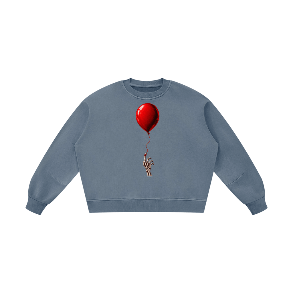 The Last Balloon Unisex Boxy Vintage Washed Sweatshirt - Shirt Habit