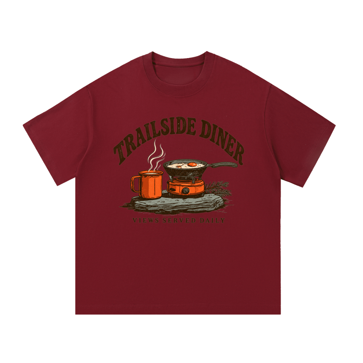 Trailside Diner. Views served daily Essential Cotton T-Shirt - Shirt Habit