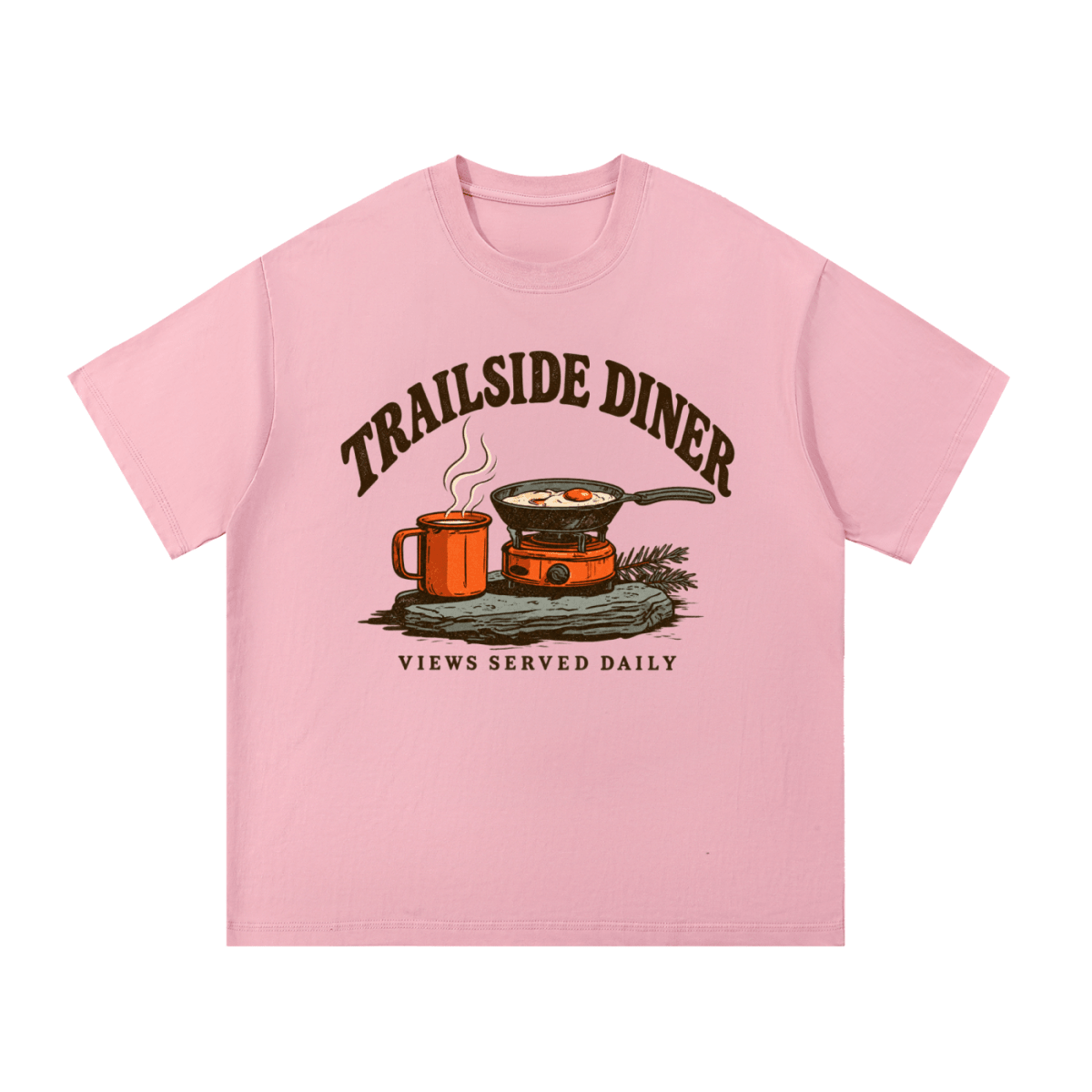 Trailside Diner. Views served daily Essential Cotton T-Shirt - Shirt Habit